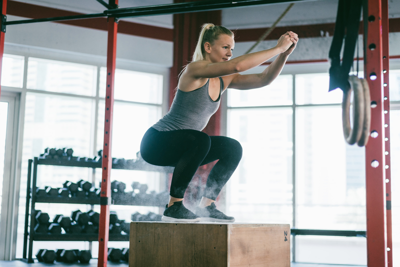 Athletes training in a cross fit gym